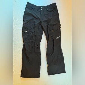 Burton Women’s S Snowboard Ski Pants Black Cargo Pockets Winter Outdoor